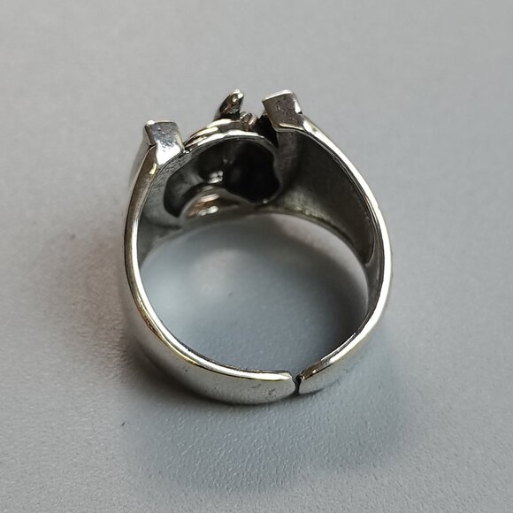 Second-hand women's classic vintage silver ring - Picture 4 of 5